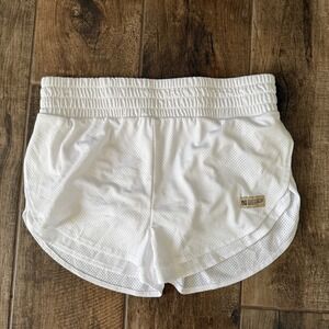 Flag Nor Fail Women's Momentum Patch Mesh Shorts, White, XL (NWT)